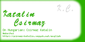 katalin csirmaz business card